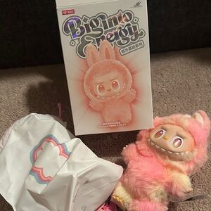 Pop Mart Big into Energy Pink loyalty authentic labubu Toy plush